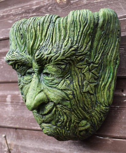 Grüner Mann Wand Pflanzgefäß 'Alter Roggen' STEIN Garten Ornament 25cm/10"H + GRATIS GESCHENK! - Bild 3 von 8