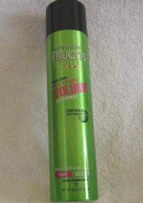GARNIER Full & Plush**VOLUME**24H HOLD Anti~Humidity HairSpray~8.25 oz/234 g~NEW - Image 1 of 4