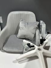 Silla de Tareas Giratoria, Silla Ejecutiva Ergonómica, Gris