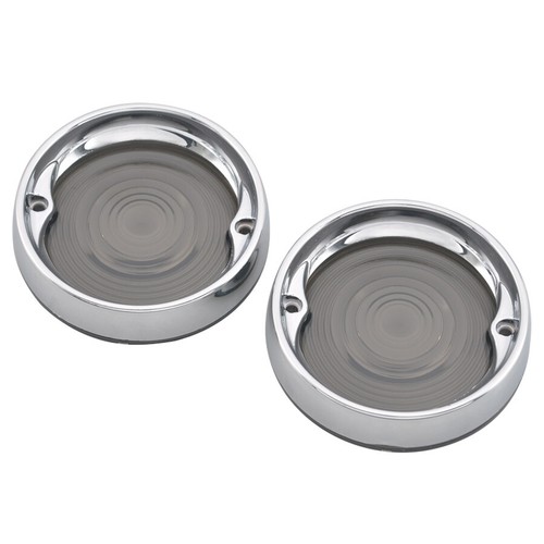3 1/4" Flat Turn Signal Light Lens Cover w/Ring Fit for Harley Touring 1986-up - Foto 30 di 37