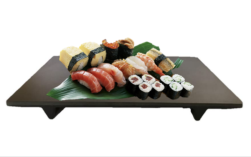 Melamine Rectangular Display Plate Nigini Sushi Sashimi 10-1/2" X 6-7/8" Black - Picture 1 of 12