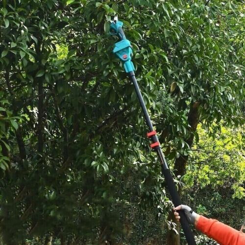 Kit Potatura Mini Motosega 6" + Forbice Cesoia a Batteria con Asta Telescopica - Foto 5 di 10