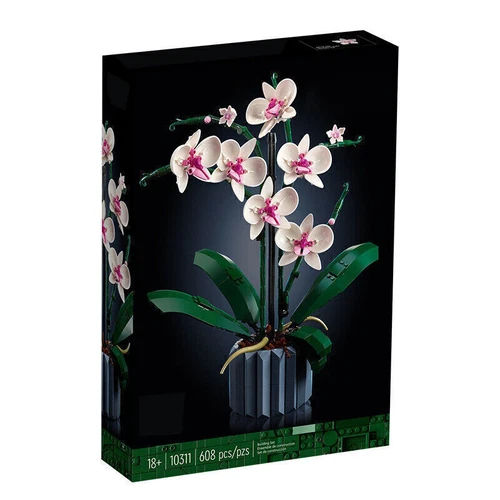 10311 Orchidee Künstliche Pflanzen Set w/ Blumen,Modellbausatz Erwachsene Kinder - Bild 11 von 14