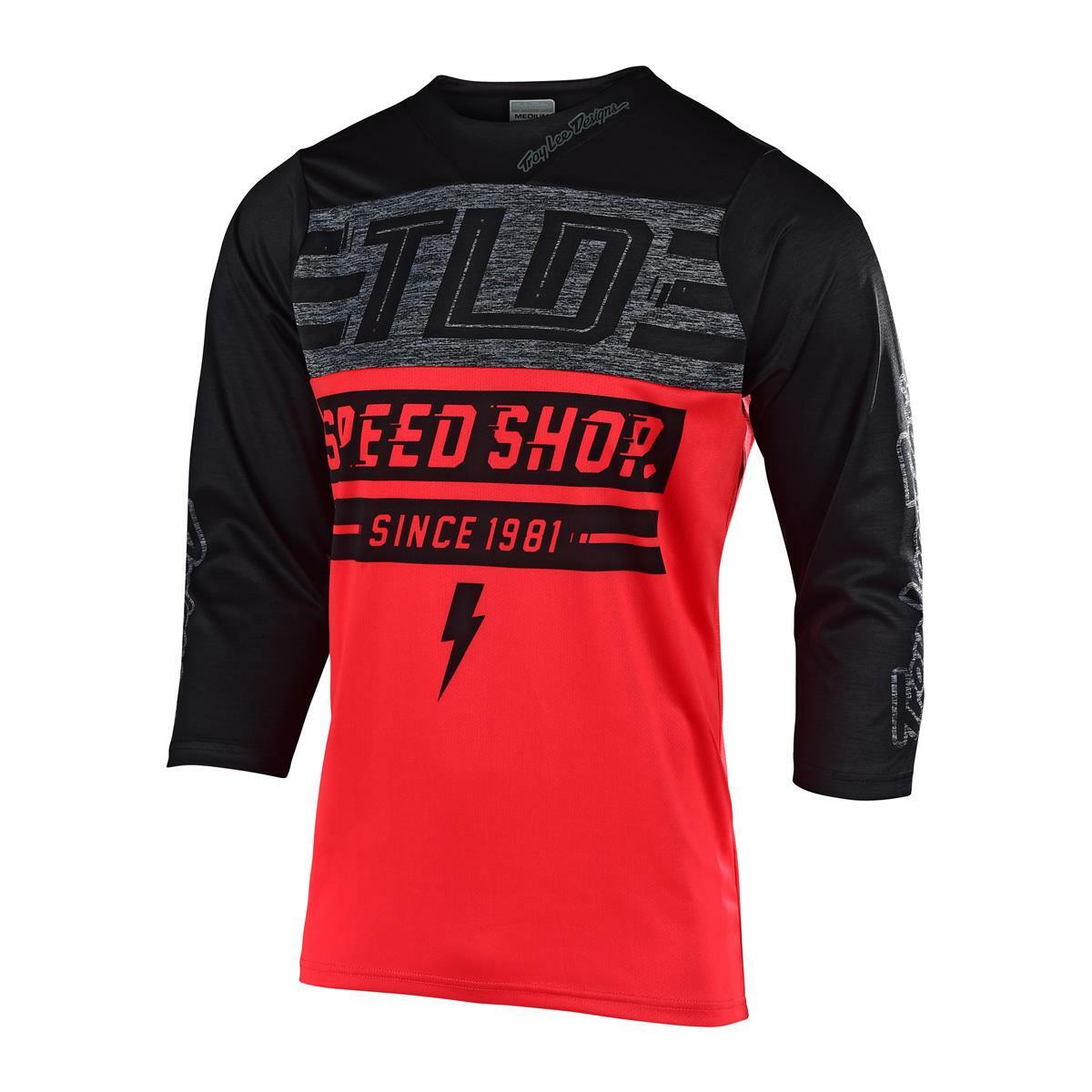 Troy Lee Designs Trail-Jersey 3 4-arm Ruckus bolt-rojo negro Troy Lee Designs Trail-Jersey 3 4-arm Ruckus bolt-rojo negro