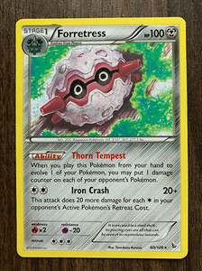 Forretress 60/106 - 2014 Pokémon Flashfire Rare Card - Tomokazu Komiya Artwork