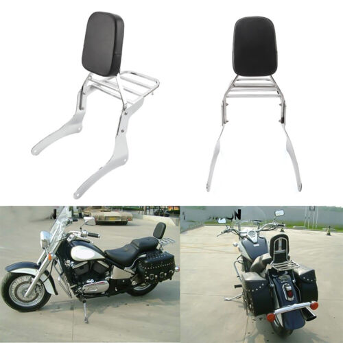 Chrome Sissy Bar Backrest with Luggage Rack For Kawasaki Vulcan 900 VN900 06-23 - Picture 4 of 9