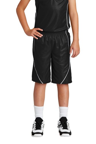 Sport-Tek YT565 Youth 100% Polyester PosiCharge Mesh Reversible Spliced Shorts - Picture 6 of 45