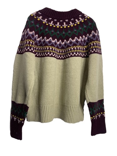 Tory Burch Women Sport Merino Fair Isle Wool Sweater - Picture 6 of 9