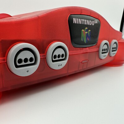 NEW Nintendo 64 N64 Limited Clear Cherry Red Custom Console Bundle
