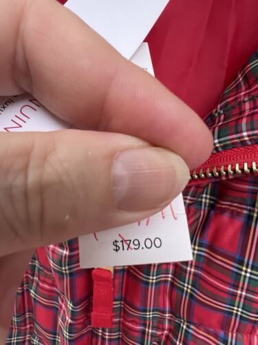 NWT Talbots Pretty Red Multicolored Plaid Down Puffer Vest 2X 18W 20W - Picture 6 of 7