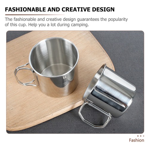Travel Cup Outdoor Folding Camping Coffee Mug Metal Foldable Insulated Cups - Picture 9 of 12