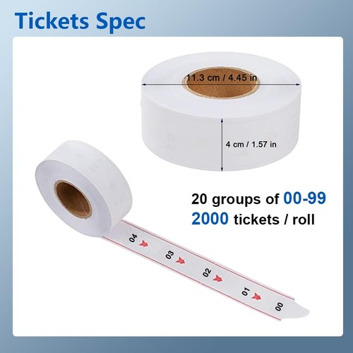 Take a Number System Ticket Machine Ticket Dispenser with Stand and 1 Roll of... - Picture 6 of 6