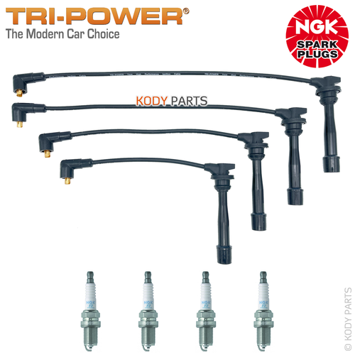 TRIPOWER IGNITION LEADS & NGK SPARK PLUGS for Hyundai Getz TB 1.5L