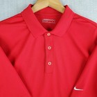 NIKE GOLF Size Large Sunday Red Wicking Dri-Fit Mens Performance Polo Shirt
