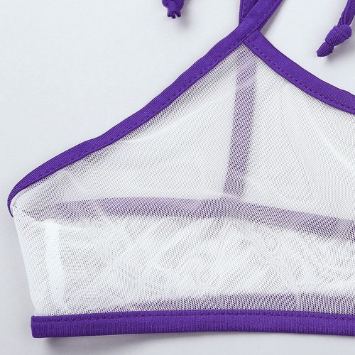 Damen Transparente Bikini Set Zweiteiler Badeanzug Bikinioberteil und Bikinislip - Bild 26 von 136