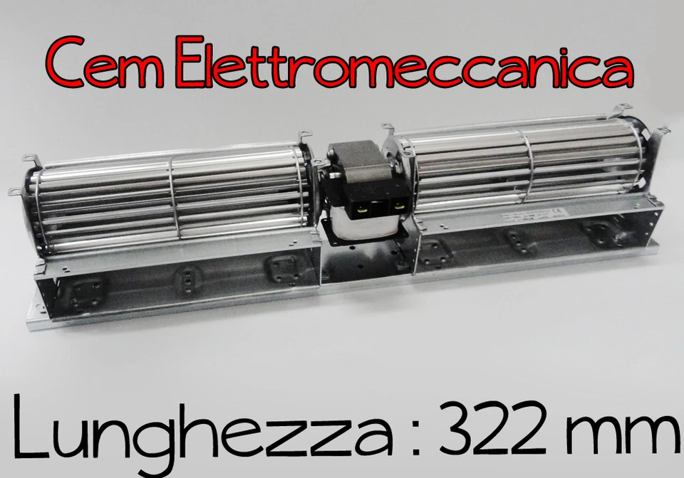 FERGAS Ventilatore Motore Tangenziale a 2 ventole 322 mm 39W x forno banchi frigo ecc