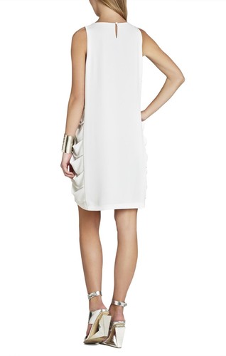 NEW BCBGMAXAZRIA WHITE EREN CUTOUT SLEEVELESS DRESS WQR62A51/M248 SIZE 8 - Imagen 2 de 2