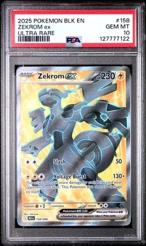 PSA 10 - GEM MINT - ZEKROM EX 158/086 - ULTRA RARE BLACK BOLT POKEMON ⚡