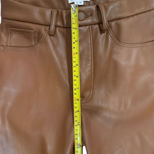 Good American Damengröße 8 braune hoch geschnittene Kunstlederhose - Bild 3 von 9