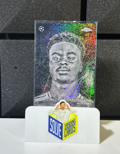 Bukayo Saka Munich at Night Case Hit Topps Chrome 2024/25 Arsenal SSP UCL
