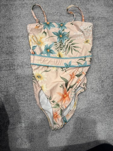 girls One Piece Floral Bathing Suit Size 12
