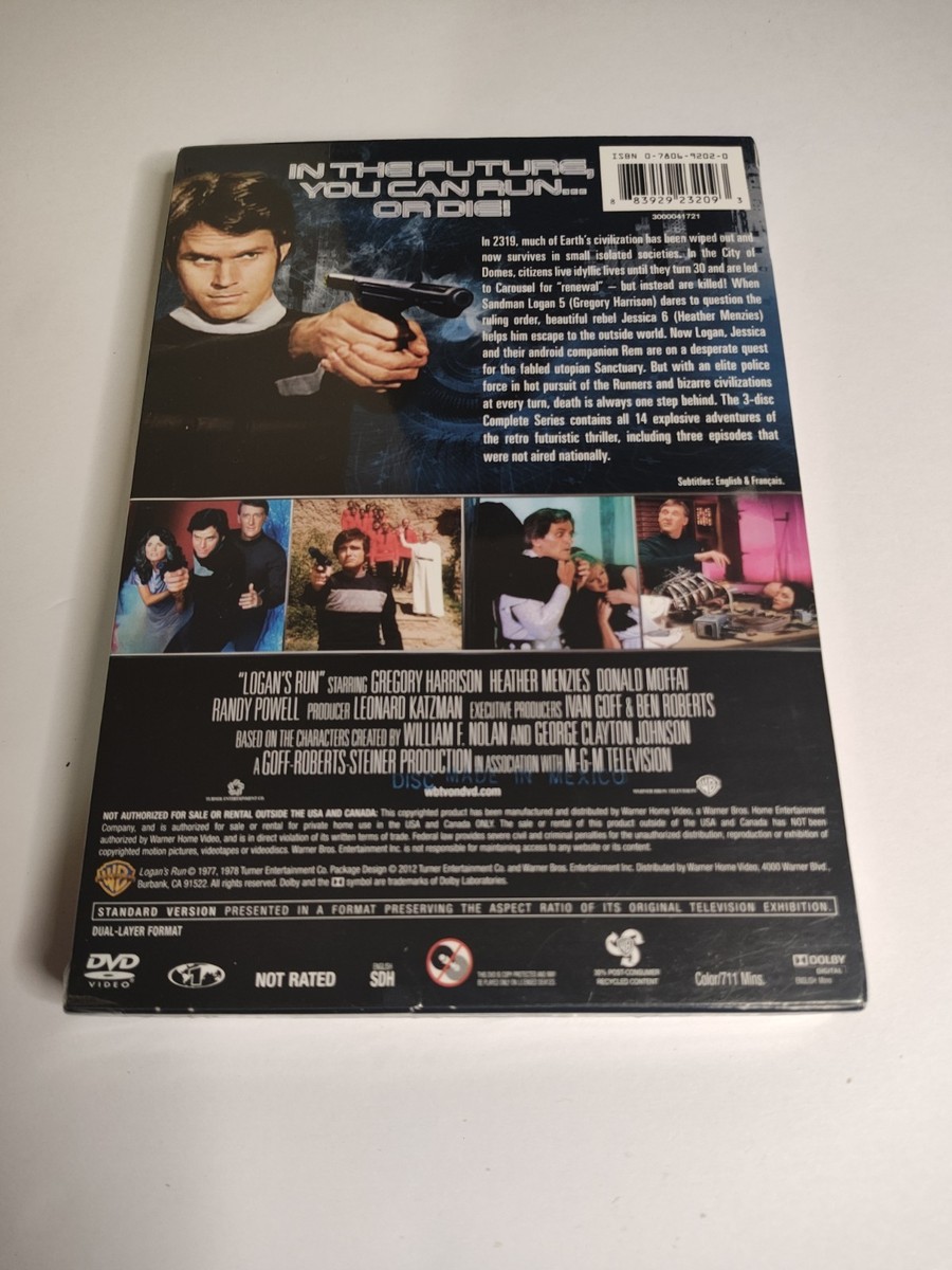 Logans Run: The Complete Series (DVD, 2012, 3-Disc Set) for