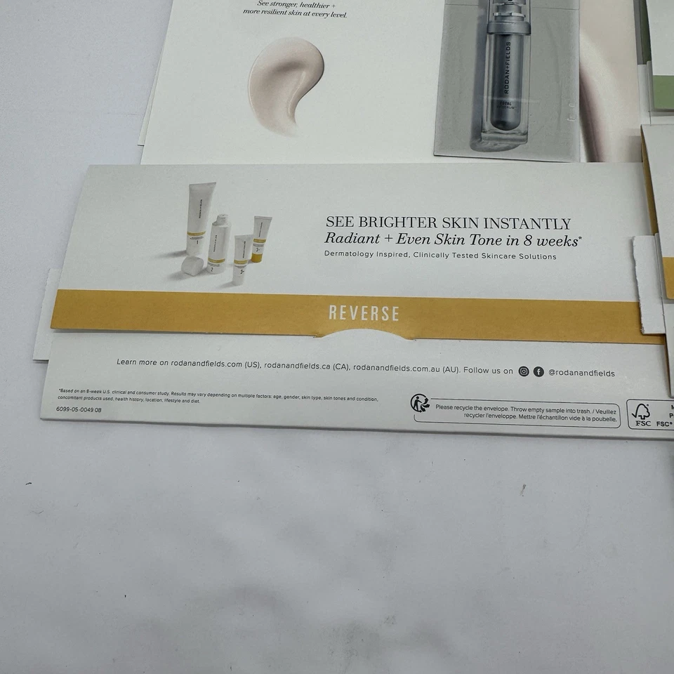 Rodan + Fields Skincare Regimen Various (11) Sample Packs TOTAL RF SERUM Travel - Image 3 of 4