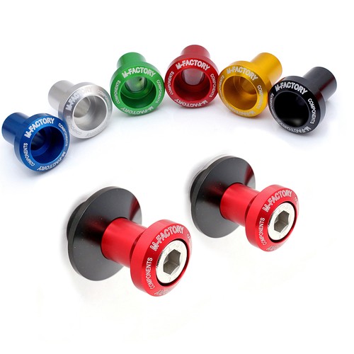 Red SPMF 6MM Swingarm Stand Spools For Yamaha YZF R1M R1 19 20 21 22 23 -MC - Picture 3 of 4