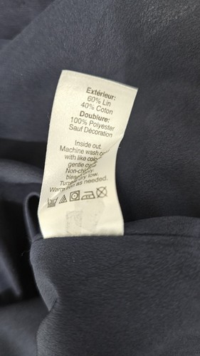 J Crew Linen Blend Embroidered Blue Green Shift Dress Pockets Bohemian Size S - Picture 4 of 15