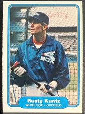 1982 Fleer #348 Rusty Kuntz 🤣 White Sox Set Break 🍒