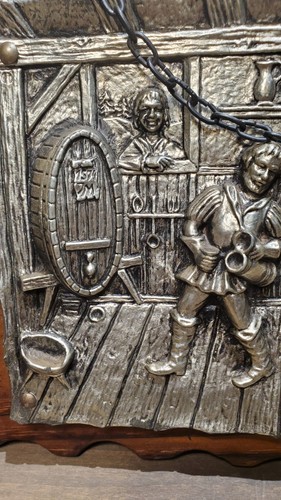 Vintage 11" x 15" Wood & Plastic Plaque Zechbrüder by Schoppenhauer German Sign - Picture 14 of 16