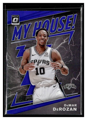 2019-20 Donruss Optic #3 DeMar DeRozan My House! Lila San Antonio Sporen - Bild 1 von 2