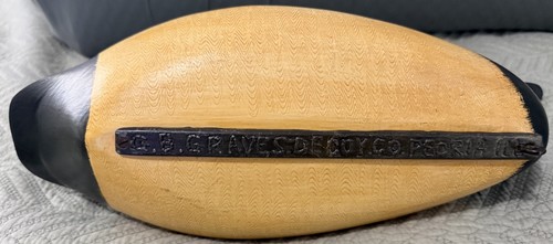 Antique Bert Graves Peoria Illinois River Canvasback Drake Fall Plumage Decoy - Picture 4 of 7