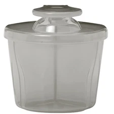 Portable Baby Formula Dispenser with Snap-On Lid for Travel Gray Milk Powder