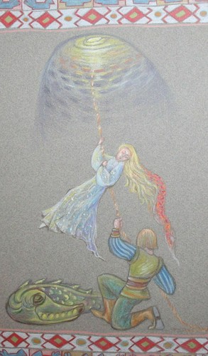Original pastel painting fairy tale signed - Picture 4 of 10