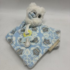Blankets  Beyond Lovey Blue White Owl Soft Toy Plush Baby Security Blanket Bird