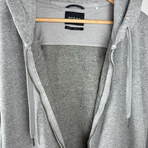 PRANA Bio Baumwolle Herren Hoodie mit Reißverschluss Größe XL grau schwer - Bild 8 von 13