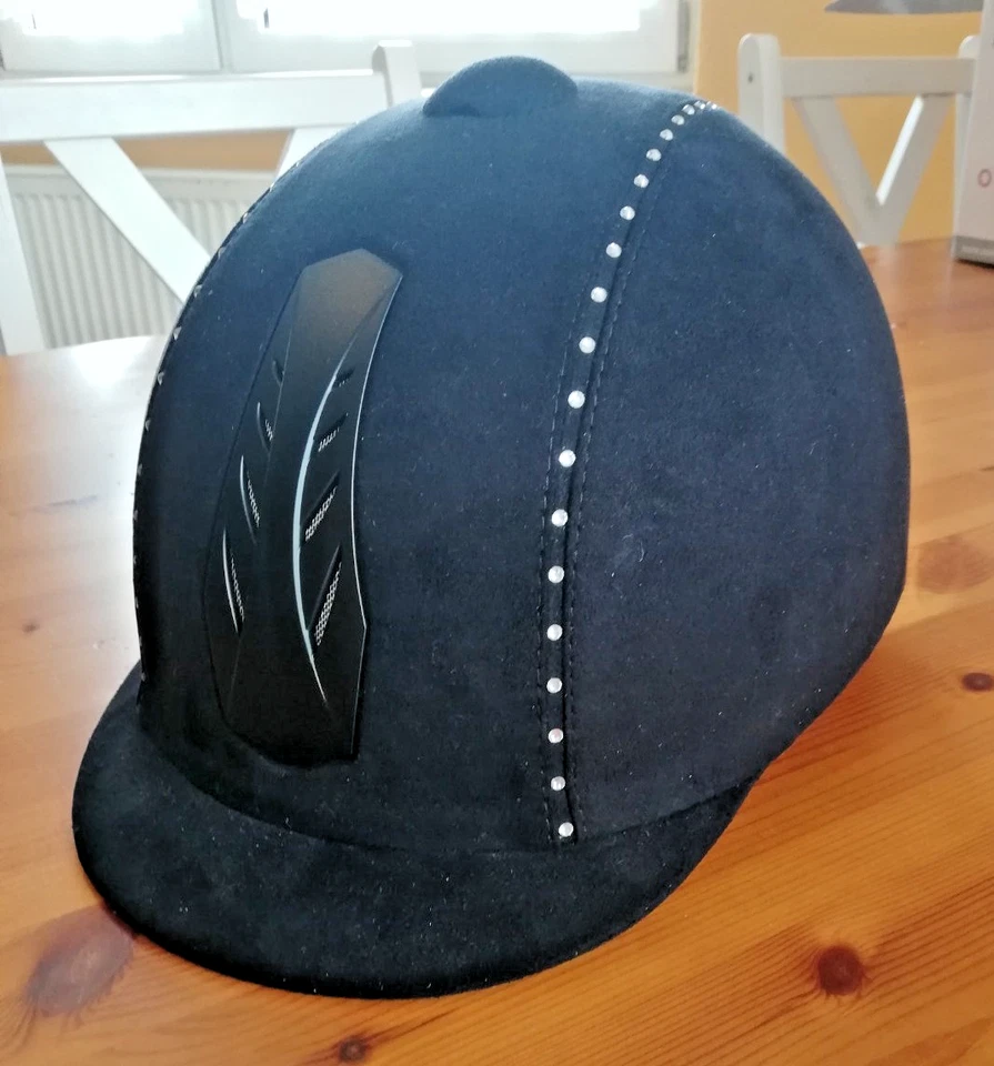 Reithelm HKM Diamond schwarz mit Straßsteinen Gr. L 56 cm - 58 cm - Bild 2 von 4