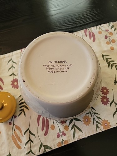 Vaso per fagioli vintage Smith China gres crock ceramica 2 manici Cottagecore - Foto 4 di 4