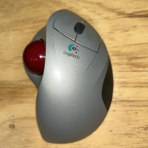 Logitech Cordless Trackman Wheel Mouse Trackball T-RA18 NO Receiver - Picture 1 of 4