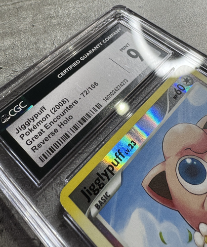 Pokemon Card Jigglypuff Rev Holo CGC 9 Mint, Great Encounters 72/106, 2008 (1) - Picture 5 of 8