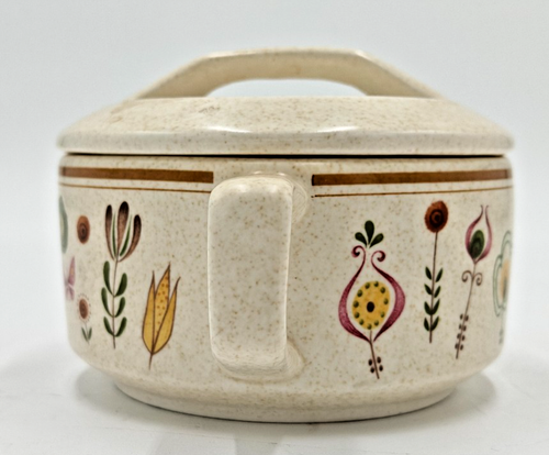 Temper-Ware Sugar Bowl With Lid By Lenox Sprite Pattern Made in USA Flower MCM - Picture 4 of 6