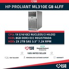 HP Proliant ML310e G8 4LFF 1x G1610 + 8GB RAM DDR3+ P222 + 2PSU 674814-001