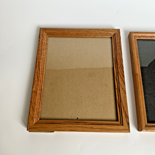 Set of 2 Vintage 8x10 Solid Wood Picture Photo Frames Ornate Easel Gallery Wall - Picture 2 of 9