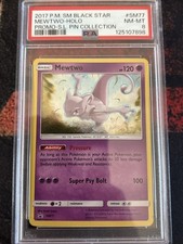 2017 Pokemon Mewtwo Holo Pin Collection Black Star Promo SM77 PSA 9