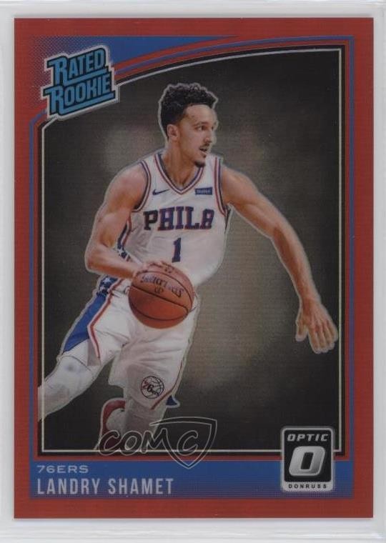 2018 Panini Donruss Optic Rated Red Prizm 40/99 Landry Shamet #158 Rookie RC 0q3