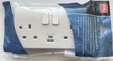 MK Electric K2745RPWHI Integrated USB Double Socket - White