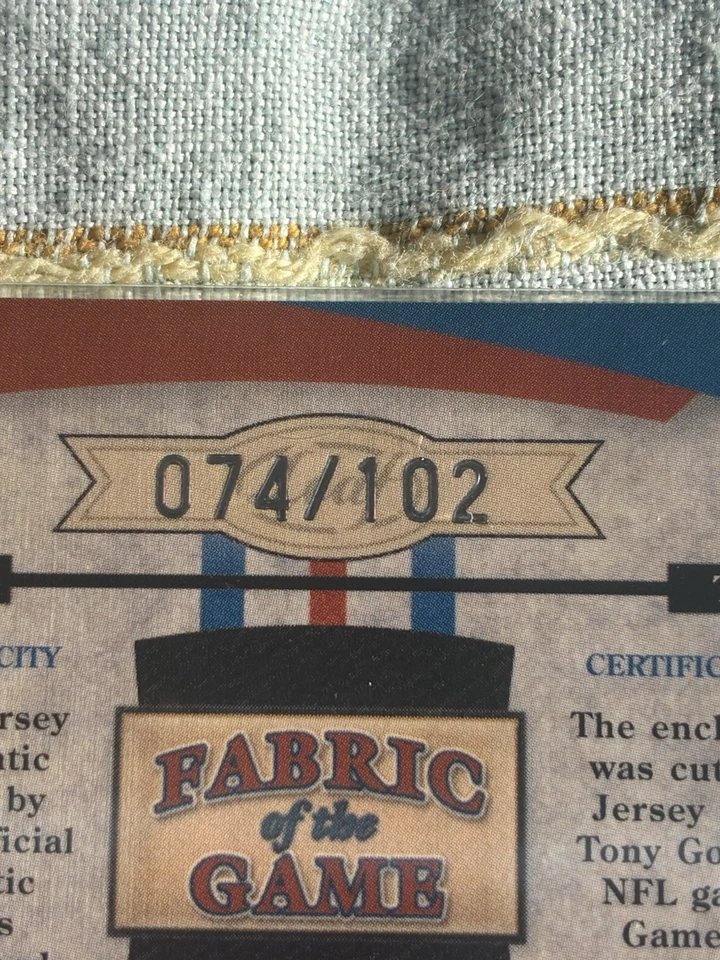 2005 Leaf Cert Mat 首次亮相冈萨雷斯/曲棍球双球衣 74/102 卡 # FG-97 — 第 2/4 张图片