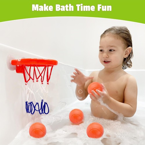 Bath Toys - Bathtub Basketball Hoop for Kids Toddlers - Mold Free Toys... - Picture 4 of 9