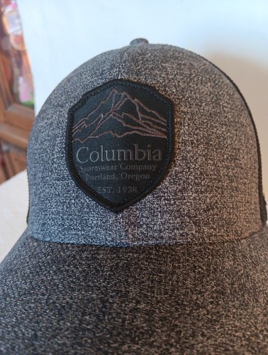 Parche de sombrero de malla Columbia ropa deportiva para exteriores Flexfit gris, L/XL. - Imagen 2 de 9